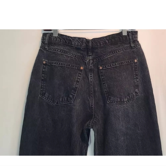 Free People We The Free Tapered Baggy Boyfriend Jeans 28 Frayed Hem High Rise - Picture 6 of 8